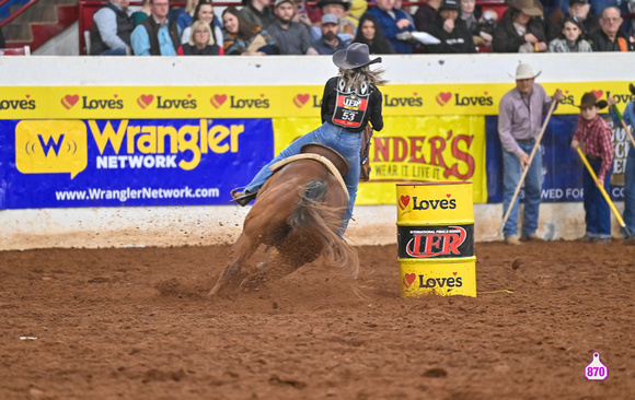 LAUREN PRINGLE-BARREL RACING-PERFORMANCE #3-IFR53-01142023   16023