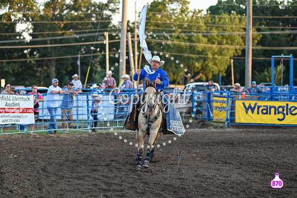DROBERTS-WINFIELD KS COWLEY COUNTY PRCA RODEO-PERF #1-08062023-MISC-FLAGS 1323