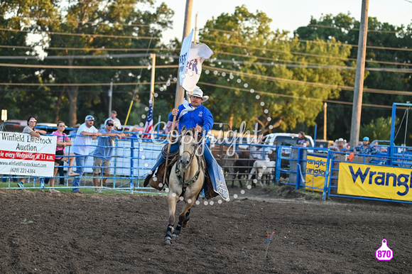 DROBERTS-WINFIELD KS COWLEY COUNTY PRCA RODEO-PERF #1-08062023-MISC-FLAGS 1334