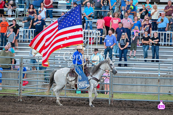 DROBERTS-WINFIELD KS COWLEY COUNTY PRCA RODEO-PERF #1-08062023-MISC-FLAGS 1366