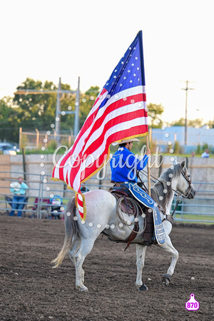 DROBERTS-WINFIELD KS COWLEY COUNTY PRCA RODEO-PERF #1-08062023-MISC-FLAGS 1381
