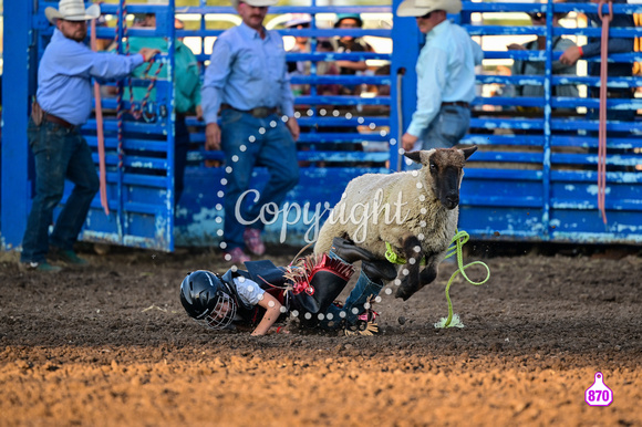 DROBERTS-WINFIELD KS COWLEY COUNTY PRCA RODEO-PERF #1-08062023-MUTTON BUSTING 1116