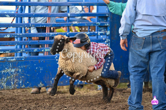 DROBERTS-WINFIELD KS COWLEY COUNTY PRCA RODEO-PERF #1-08062023-MUTTON BUSTING 1150