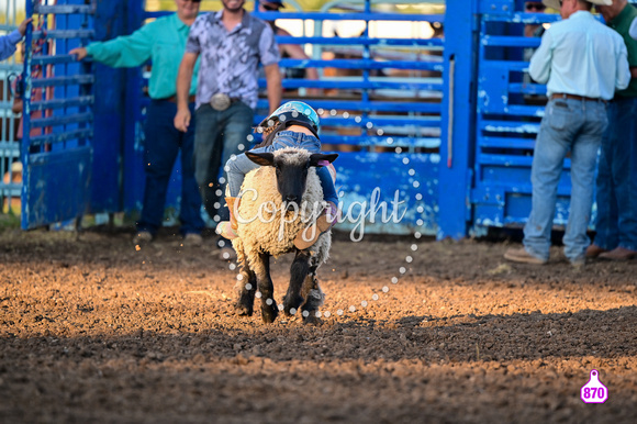 DROBERTS-WINFIELD KS COWLEY COUNTY PRCA RODEO-PERF #1-08062023-MUTTON BUSTING 1268