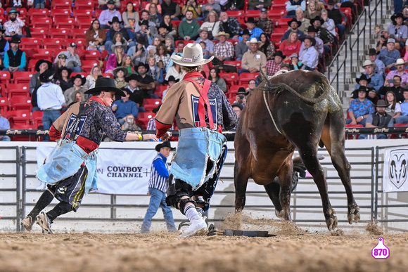 DROBERTS-BENNY BENIONS BUCKING HORSE SALE-PRCA PERMIT CHALLENGE-ROUND 1-12-7-23-BR-FEZ BOYD-CHARLIE-MCCOY RANCH-LOT 54  11754A