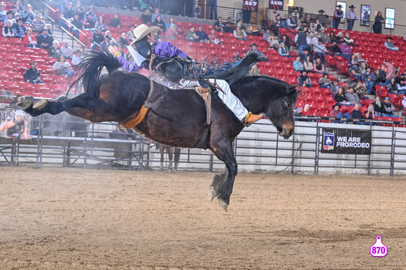 DROBERTS-BENNY BENIONS BUCKING HORSE SALE-PRCA PERMIT CHALLENGE-ROUND 2-12-7-23-MASON STUELLER-EXACTLY MIDNIGHT-WALKING M RODEO-LOT 34  11882A