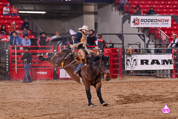 MROBERTS-BENNY BENIONS BUCKING HORSE SALE-PRCA PERMIT CHALLENGE-ROUND 1-12-7-23-SB-BAILEY SMALL-CASUAL 6-ACE NORTHCOTT10806