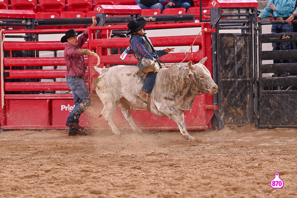 MROBERTS-BENNY BENIONS BUCKING HORSE SALE-PRCA PERMIT CHALLENGE-ROUND 2-12-7-23-BR-LOT #74 THE CLAW-SCOTT CATTLE CO   11454A