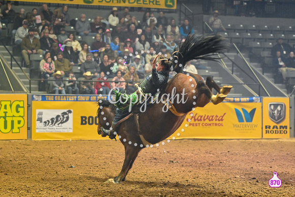 DROBERTS-DIXIE NATIONALS 2023-PERF #2-02112023-BAREBACK-BRYCE ECK-MAKE YA SMILE-BROOKMAN RODEO  8167